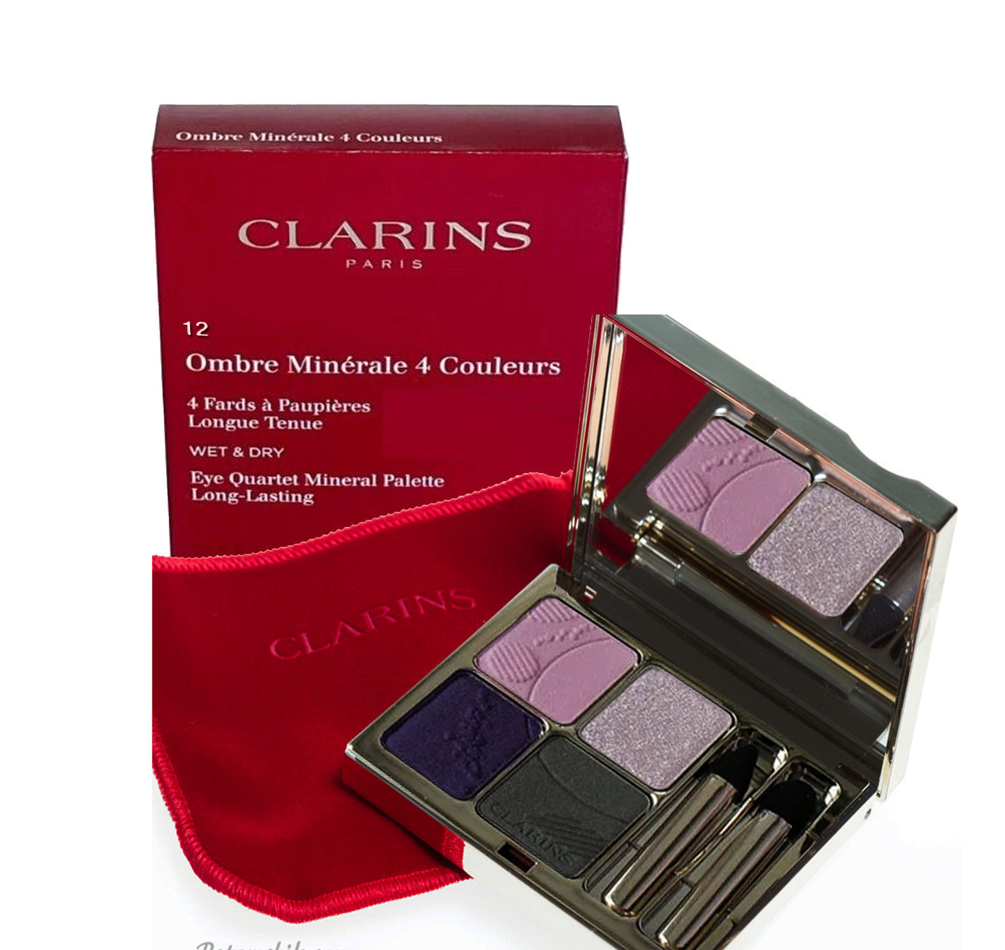Clarins Eye Shadow Mineral Palette 4 Colour Vibrant Light 12
