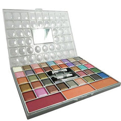 Deluxe 46 Glitter Shimmer & Matte Eyeshadow & Blush Set with 3 Applicators