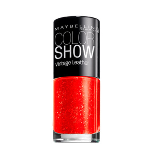 Maybelline Colour Show Nail Polish Vintage Leather Red Grained 210