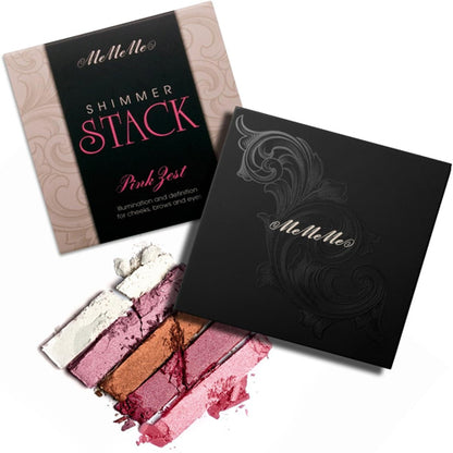Me Me Me Cosmetics Shimmer Stack Pink Zest Highlighter Powder by MeMeMe