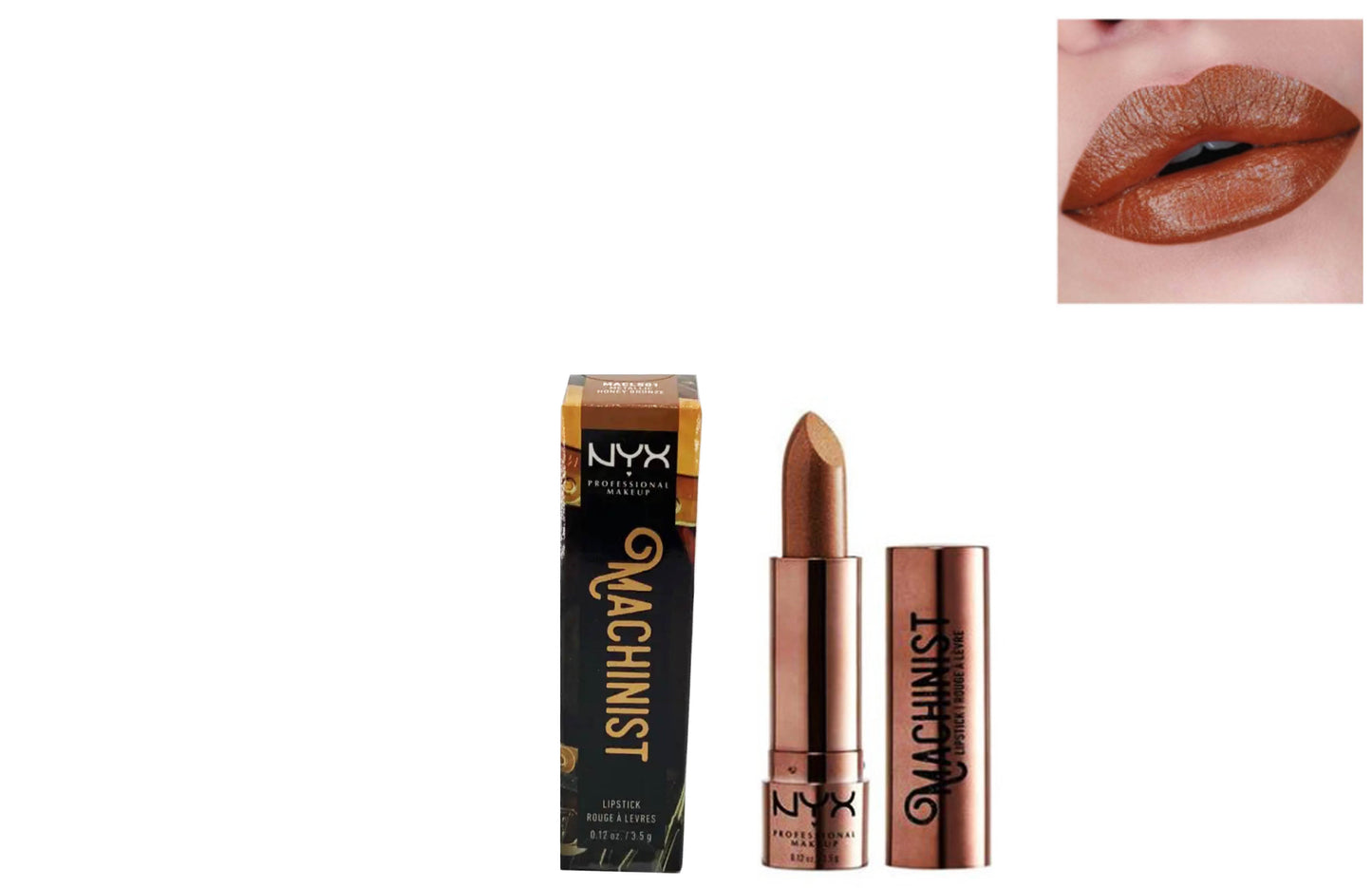 NYX Professional Machinist Lipstick, Metallic Honey Bronze