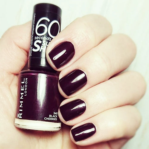 Rimmel 60 Second Nail Varnish Black Cherries