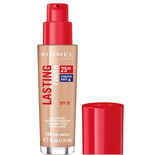 Rimmel Lasting Finish 25 Hour Hydration Boost Foundation Rose Vanilla