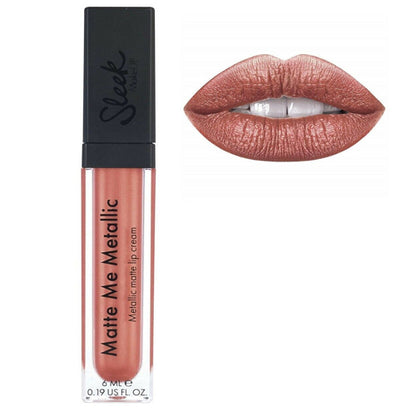 Sleek Matte Me Metallic Lip Colour, Electroplated Nude