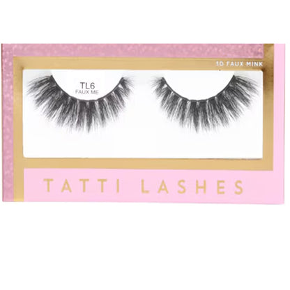 Tatti Lashes 3D Faux Mink TL6 Faux Me Volume Strip Lashes & Glue