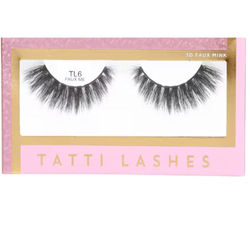 Tatti Lashes 3D Faux Mink TL6 Faux Me Volume Strip Lashes & Glue