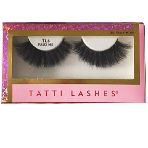 Tatti Lashes 3D Faux Mink TL6 Faux Me Volume Strip Lashes & Glue