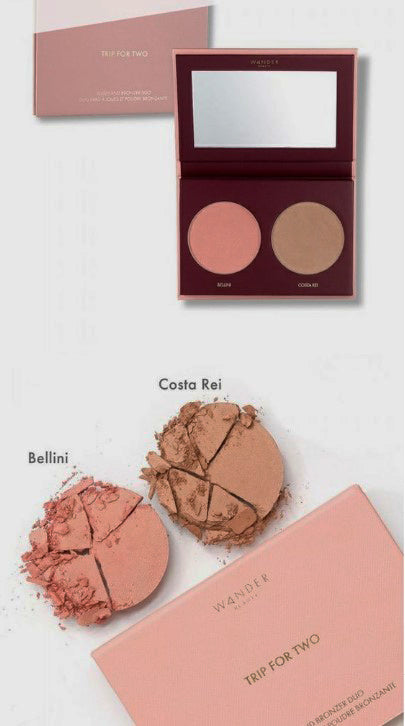 Wander Beauty Trip for Two Blush & Bronzer Bellini/Costa Rei Full Size