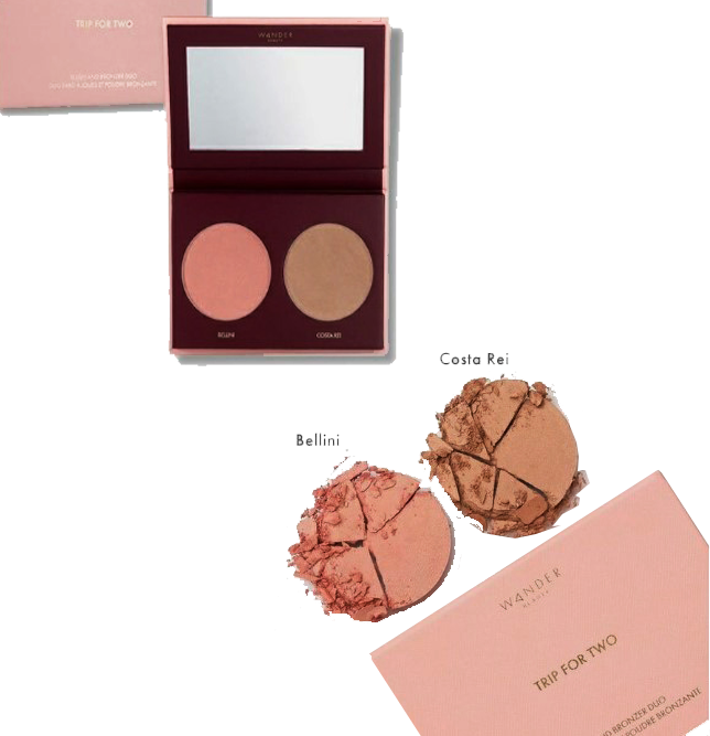 Wander Beauty Trip for Two Blush & Bronzer Bellini/Costa Rei Full Size