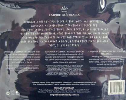 Empire Australia Sleep Set Whimsical Sleep Box Set with Lavender & Clementine