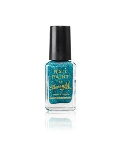 Barry M Glitter Nail Paint Aqua Glitter