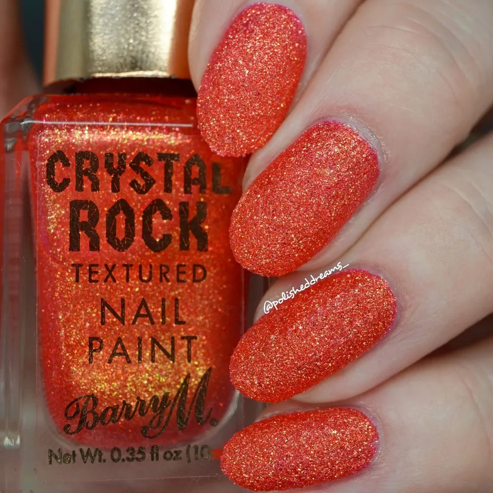 Barry M Crystal Rock Textured Nail Paint Coral Sunstone