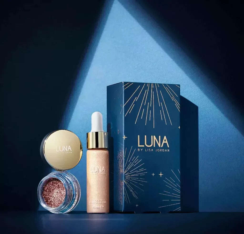 Luxe Lights Eye Pot and Liquid Highlighter Duo Gift Set Luna By Lisa Jordan