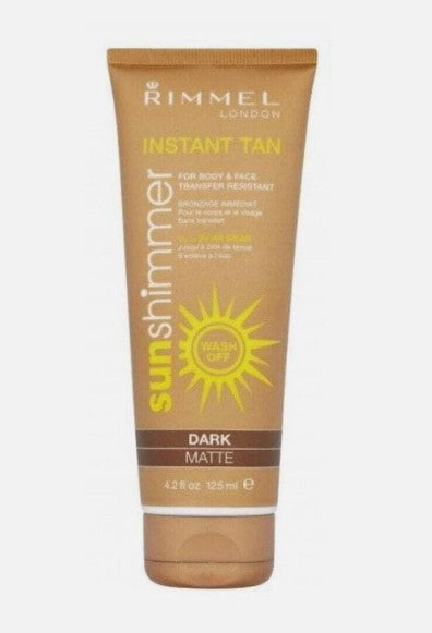 Rimmel SunShimmer Instant Fake Tan for Face & Body Dark Matte