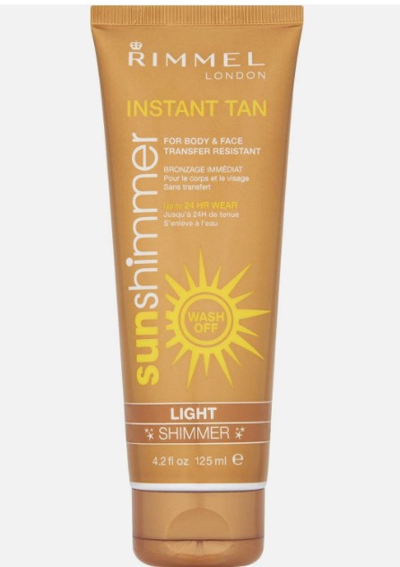 Rimmel SunShimmer Instant Fake Tan for Face & Body Light Shimmer