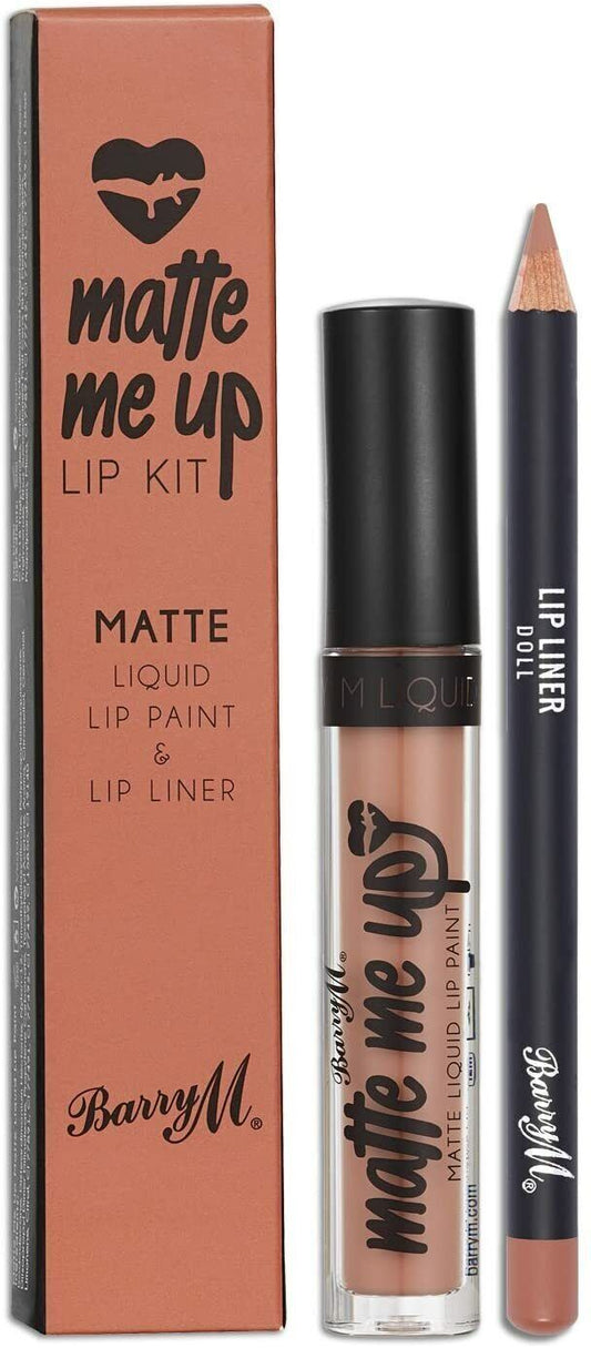 Barry M Matte Me Up Liquid Lip Kit Doll