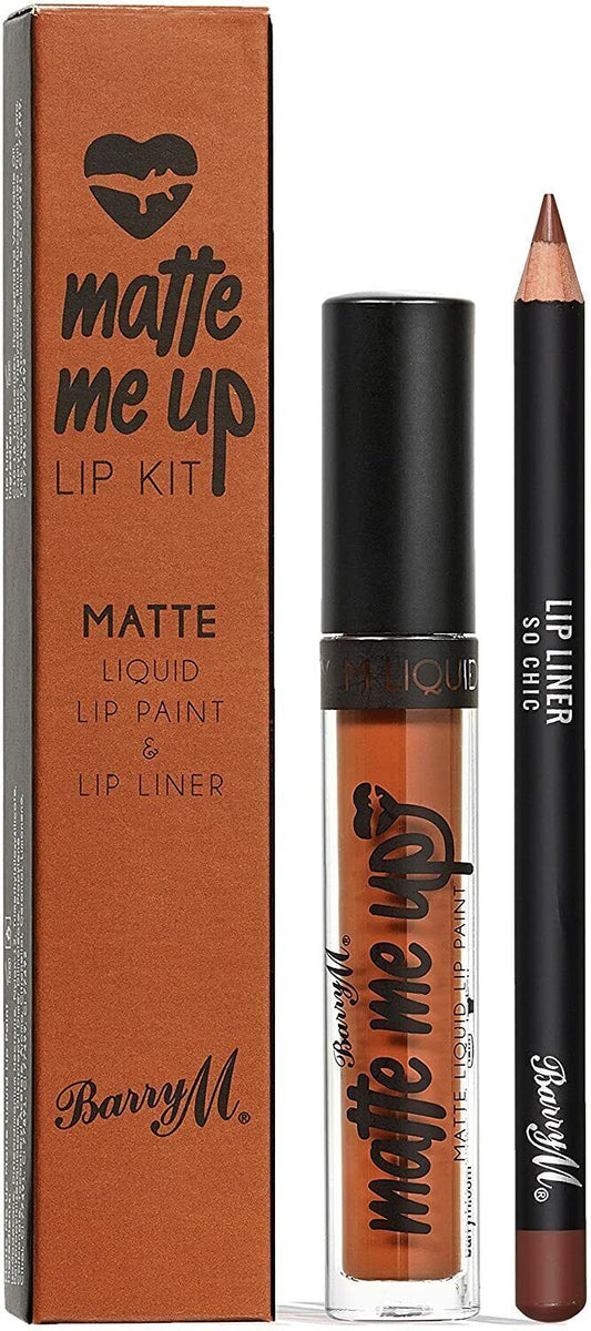 Barry M Matte Me Up Liquid Lip Kit So Chic