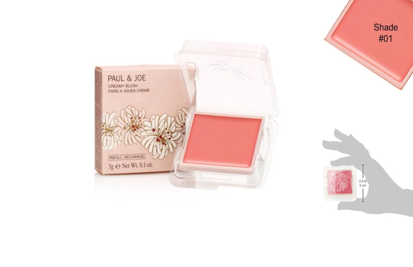 Paul & Joe Creamy Blush Refill 01 Matt Rose Pink