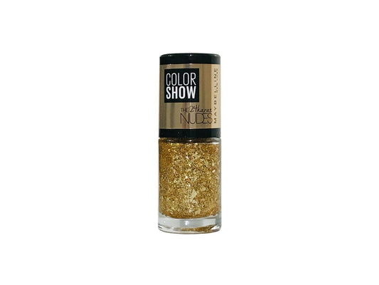 Maybelline Colour Show 24 Karat Gold Large Flake Nail Varnish, 478 Golden Glitz