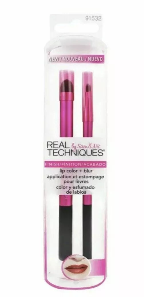 Real Techniques by Sam & Nic  Lip Colour & Blur 2 Set Lip Brushes