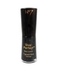 No7 Stay Perfect Nail Polish Varnish Beautifully Black 30