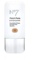 No7 Match Made CUSTOM BLEND Foundation Drops Deeply Toffee