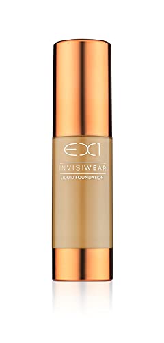 EX1 Cosmetics Invisiwear Liquid Full Coverage Foundation Makeup Shade 11.0 - Vegan, Oil and Fragrance Free, Dermatologically and Clinically Tested