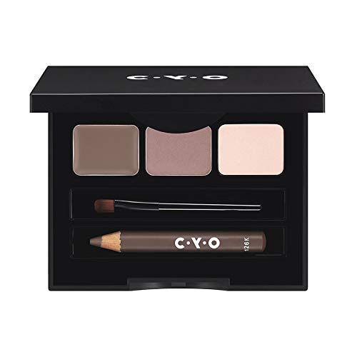 CYO Groom Box Brow Kit Eyebrow Wax Pencil Gel Powder (Fair/Medium)