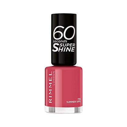 Rimmel 60 Seconds Super Shine Colour Block Nail Polish - Ultra Shine and Long Lasting - Quick Drying