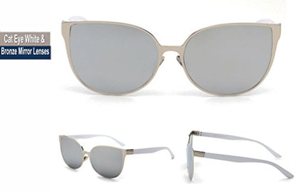 Ladies or Men Fashion Sunglasses Rose Gold Mirror & 2-Tone Pink Blue Orange Aqua Brown Black CHOOSE