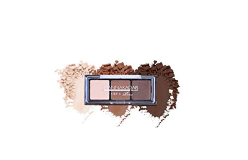 MANNA KADAR Perfect Brow Trio Powder, 3 Steps to Perfect Eyebrows