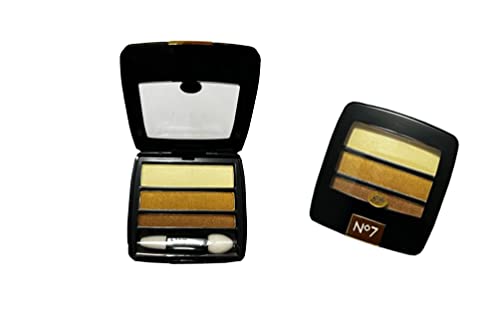 No7 Stay Perfect Trio Eyeshadow Palette Golden Globe 3g