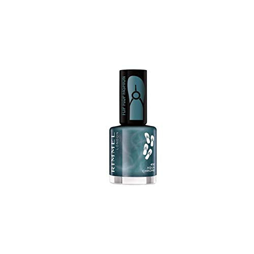 Rimmel Flip Flop 8ML Nail Polish Aqua Chrome 410