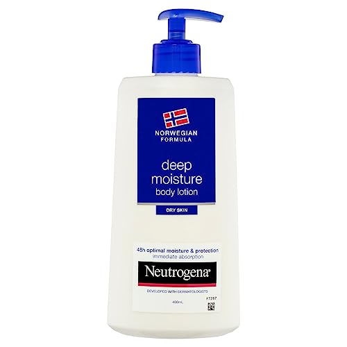 Neutrogena Deep Moisture Fast Absorbing Body Lotion 24 Hour Moisturisation (Packaging may vary), 400 ml