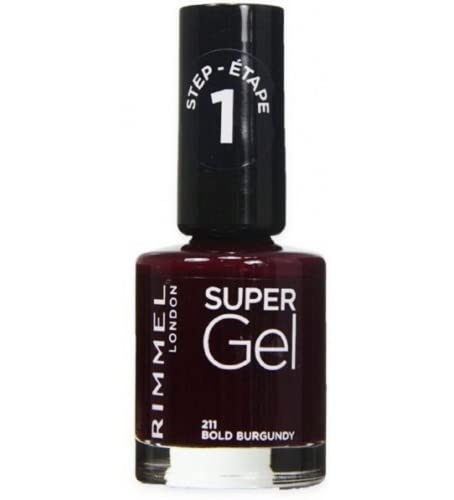 Rimmel Super Gel Nail Varnish 211 Bold Burgundy