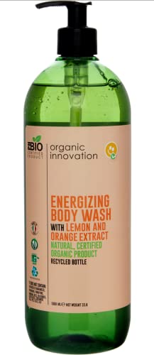 ORGANIC INNOVATION ENERGIZING LEMON & ORANGE BODY WASH 1L Vegan