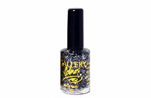 Gallery Glitter Nail Varnish Black Sparkle, Moon Glaze