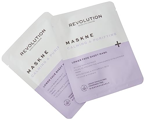 Revolution Skincare London, Maskne Calming & Purifying, Lower Face Sheet Mask