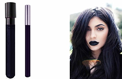 Kiss-Proof 2pc Matt Lip Colour Lipstick Wand Set with Lipliner Black