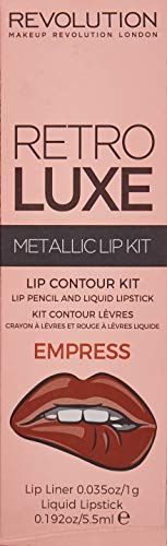 Makeup Revolution, Retro Luxe, Lipstick & Lipliner Metallic Empress