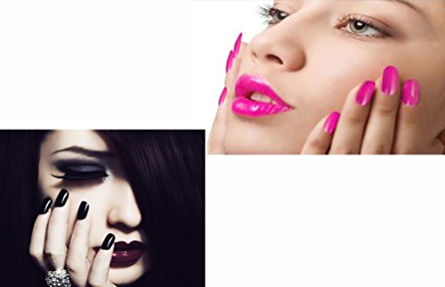 False Nails 6pc  Set & Nail Buffer & Buffing Cream with Nail Art Decorations