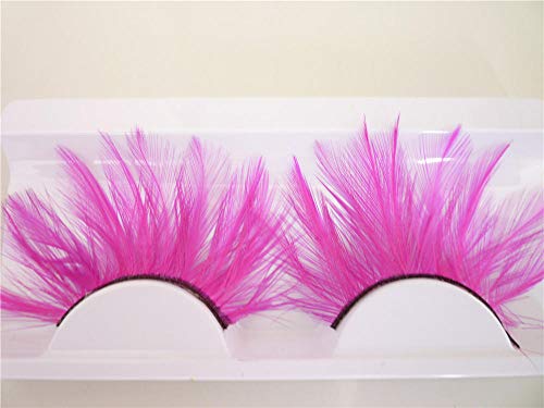 Falses Eyelash Extension Exaggerated Feather False Eyelashes Stage Exaggerated Feather False Eyelashes Rose Red Reusable Face Eyelashes Fit for All Eyes for a Beautiful Makeup Look