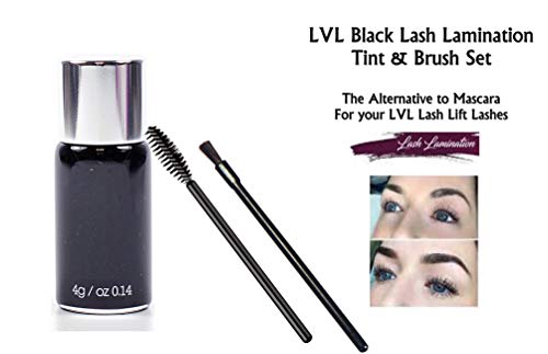 LVL Black Lash Lamination After-Care Eyelash Tint & Brush Set for Your LVL Lash Lift Eyelashes