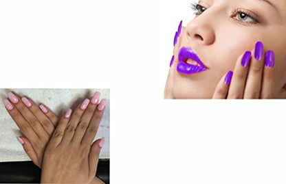 Fake False Nails Set & Nail Buffer & Buffing Cream inc Art Decorations