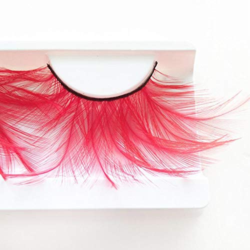 Feather Fake Eyelashes Long Voluminous False Eye Lashes Choose Colour