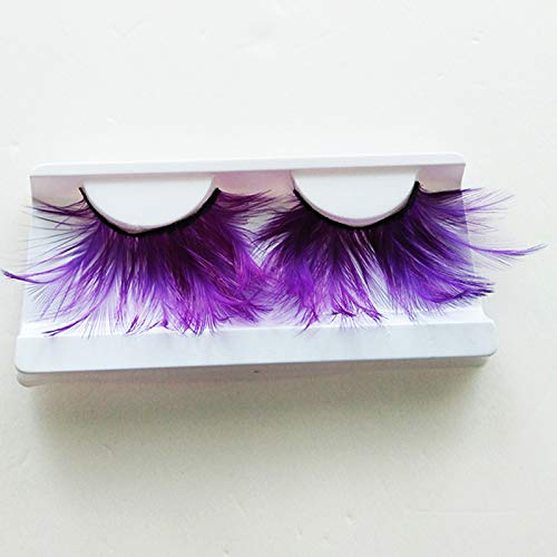 Feather Fake Eyelashes Long Voluminous False Eye Lashes Choose Colour