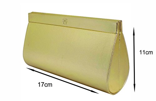 Guerlain Gold Ladies Clutch Bag Purse Fully Lined