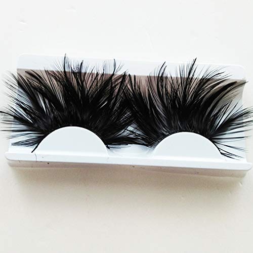 Feather Fake Eyelashes Long Voluminous False Eye Lashes Choose Colour