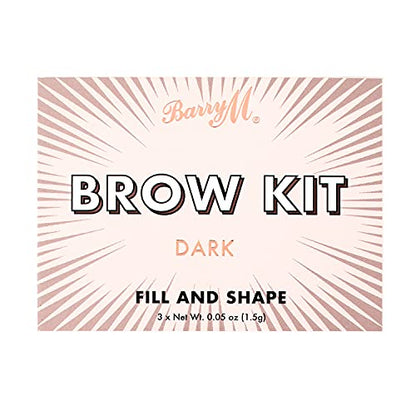 Barry M Fill And Shape Brow Kit Palette, With Styling Soap, Medium