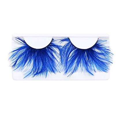 False Eyelashes Feather False Eyelashes Colorful Eye Lashes long Eyelashes with Thick Color Fashion Nightclub Makeup Fake Eyelashes